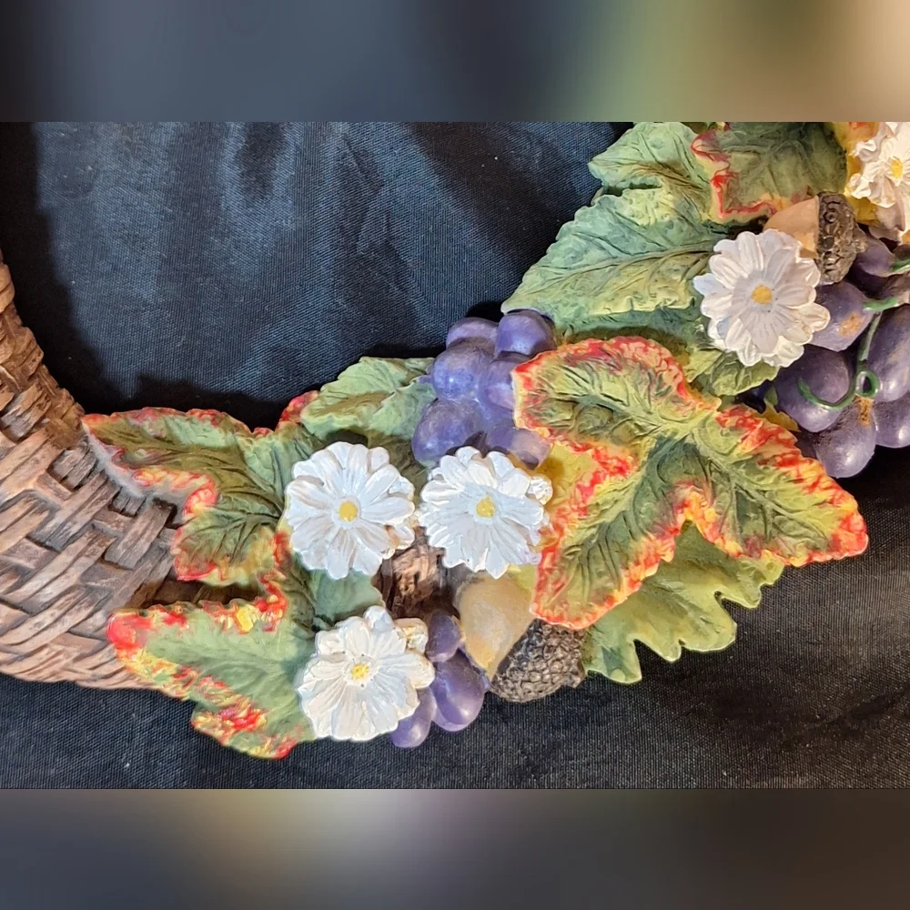 Colorful Harvest Cornucopia Wreath